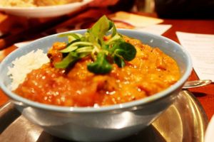 vegetable curry with rice at The Heart of Joy in Salzburg