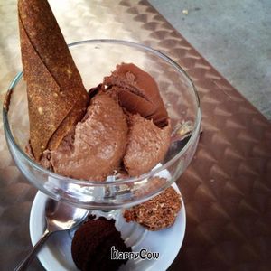 Mocha Ice Cream with Chocolate & Chai Spice Macaroons at The Green Boheme in Roseville