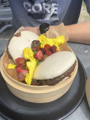 Bao with eggplant  at Lab071 in Leiden