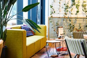 comfy couch at Lab071 in Leiden