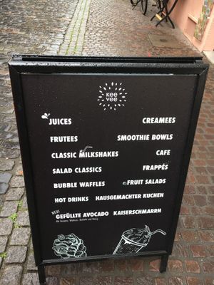 menu at keevee in Heidelberg