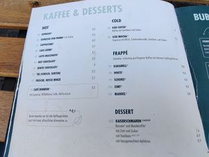 Menu 4-9-2020 at keevee in Heidelberg