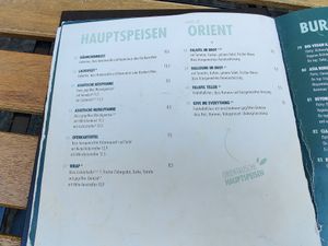 Menu 4-9-2020 at keevee in Heidelberg