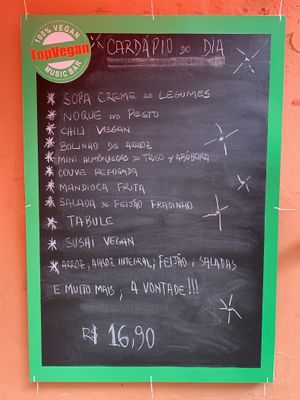 Cardápio do dia - sábado  at Top Vegan in Sao Paulo