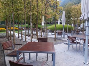 Outdoor seating at Namun in Bad Ragaz