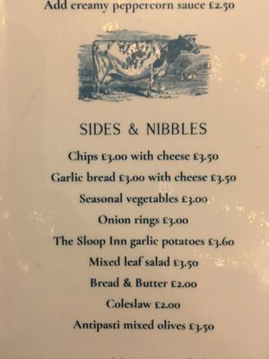 Menu 3 at Sloop Inn in Harverfordwest