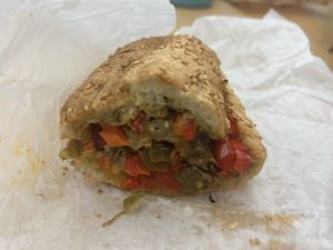 Philly shroomsteak - very good!   at Mendocino Farms in Sacramento