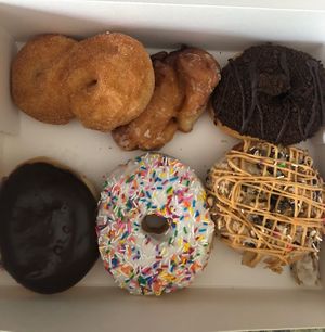 Assorted vegan donuts   at Mmm Donuts in Barrie