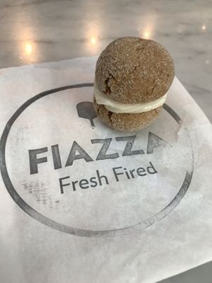 Vegan lemon ginger cookie sandwich  at Fiazza Fresh Fired - Murray St in Ottawa