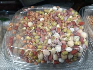 Organic Sprouted Mixed Beans - mold present on front view and back view at Universal Living Sprouts in West Palm Beach