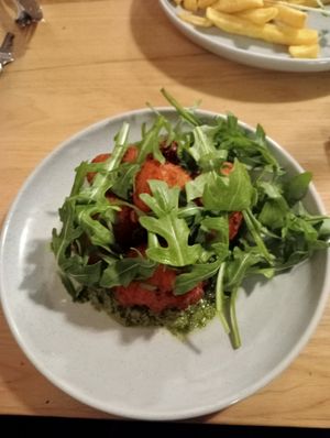 Corn and jalapeno fritters at The Nags Head Hotel in Adamstown