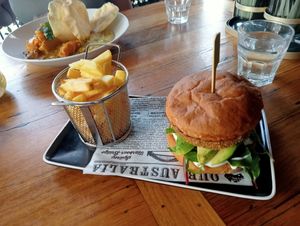 Felafel burger at The Nags Head Hotel in Adamstown