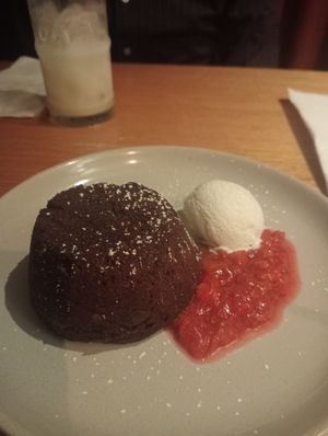Chocolate lava cake -newcastle food month event at The Nags Head Hotel in Adamstown