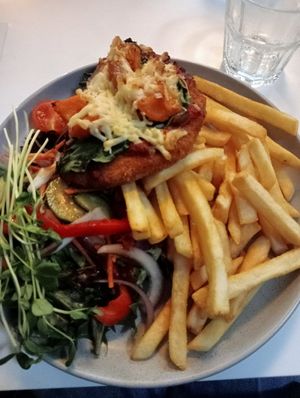 Vegan schnitzel with $2 Thursday topper at The Nags Head Hotel in Adamstown