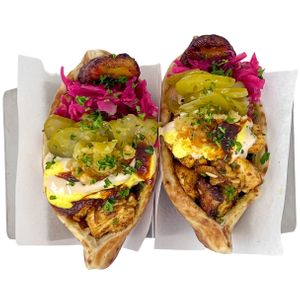 Vegan Chik'n Shawarma pocket at Happea's in Miami