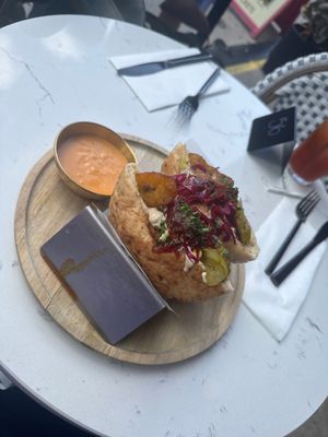 Vegan chicken shawarma   at Happea's in Miami