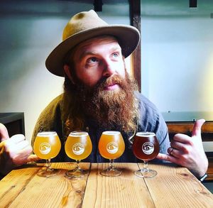 The brewer! Him and his wife make the magic happen at Nomadic! at Nomadic Brewing Company in Jeonju