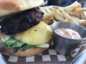 Black Bean Burger at Twin Sisters Brewing Company in Bellingham