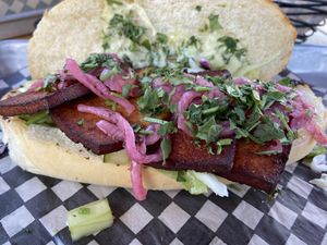 Vegan banh  mi at Twin Sisters Brewing Company in Bellingham