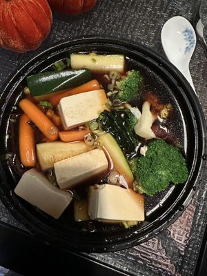 Returned several months later and ordered the vegetable Shoyu ramen again. Incredibly flavorful, delicious, and filling. I think last time was an off day or something. Delicious!  at Iron Ramen in Stony Brook