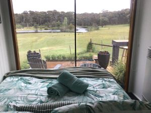 View from bedroom  at Stephanie's Country Cottages in Drummond North