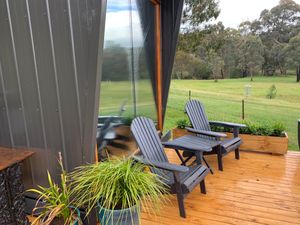 Another deck pic at Stephanie's Country Cottages in Drummond North