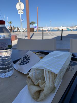 Durum and the view  at Beykebap in Ibiza