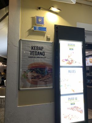 Poster of new vegan kebab at Beykebap in Ibiza