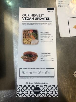 Menu 🇬🇧 at Beykebap in Ibiza
