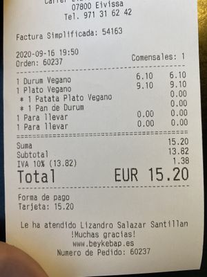 Bill  at Beykebap in Ibiza