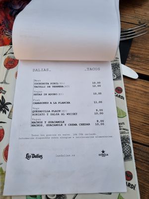 Mushroom tacos (Market only) at Las Dalias in Ibiza