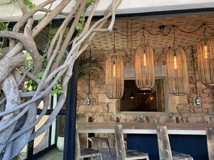 The inside of the café at Las Dalias in Ibiza