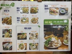 Menue   at BUT in Qui Nhon