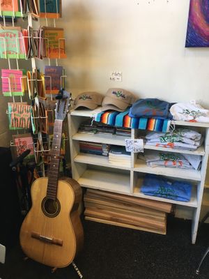 They have some cards and T-shirts for sale. They also had a sign for free veggies   at Pepe's Bistro in Lincoln