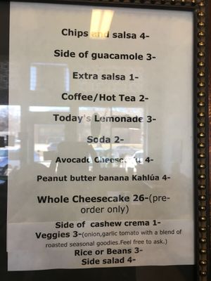 Menu at Pepe's Bistro in Lincoln