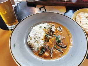 Aubergine curry at Zorro Lounge in Stocksbridge