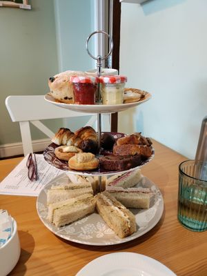 One of two afternoon teas to share between three at Luna's Vegan Corner in Cardiff