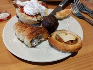 Yummy pastries at Luna's Vegan Corner in Cardiff