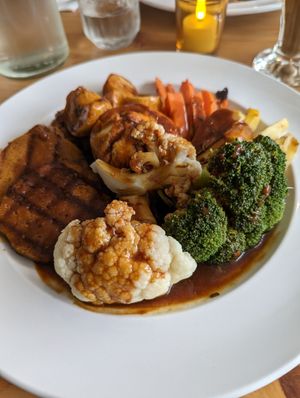 Grilled veggies at Luna's Vegan Corner in Cardiff