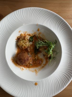 Arincini  at Luna's Vegan Corner in Cardiff