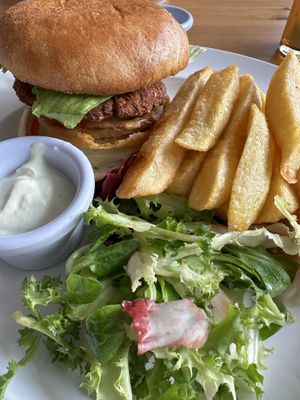 Burger  at Luna's Vegan Corner in Cardiff