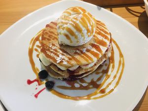 Pancakes were absolutely incredible   at Luna's Vegan Corner in Cardiff