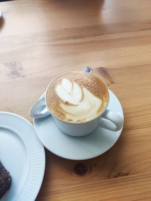 Latte at Luna's Vegan Corner in Cardiff