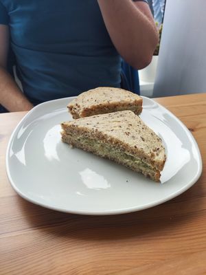 Chickpea tuna sandwich at Luna's Vegan Corner in Cardiff