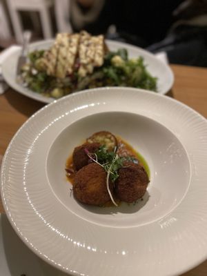 Most tasty arancini   at Luna's Vegan Corner in Cardiff