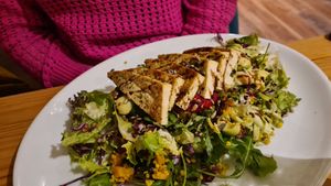 Buddha salad with tofu at Luna's Vegan Corner in Cardiff