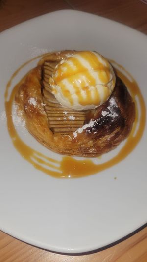 Pear tart at Luna's Vegan Corner in Cardiff