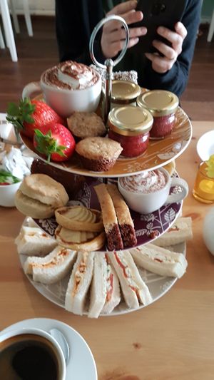 Afternoon tea at Luna's Vegan Corner in Cardiff