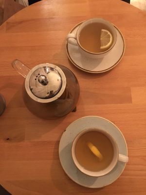 The house tea with edel flower at Café Canna CBD Coffee+Shop in Berlin