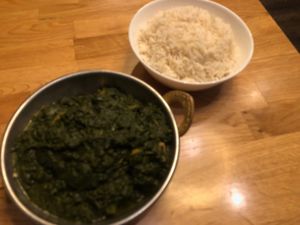 Tofu Saag (vegan) at Little Delhi in San Francisco